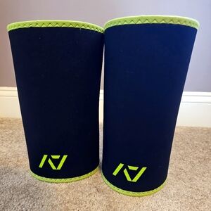 A7 Black and Green Knee Sleeves